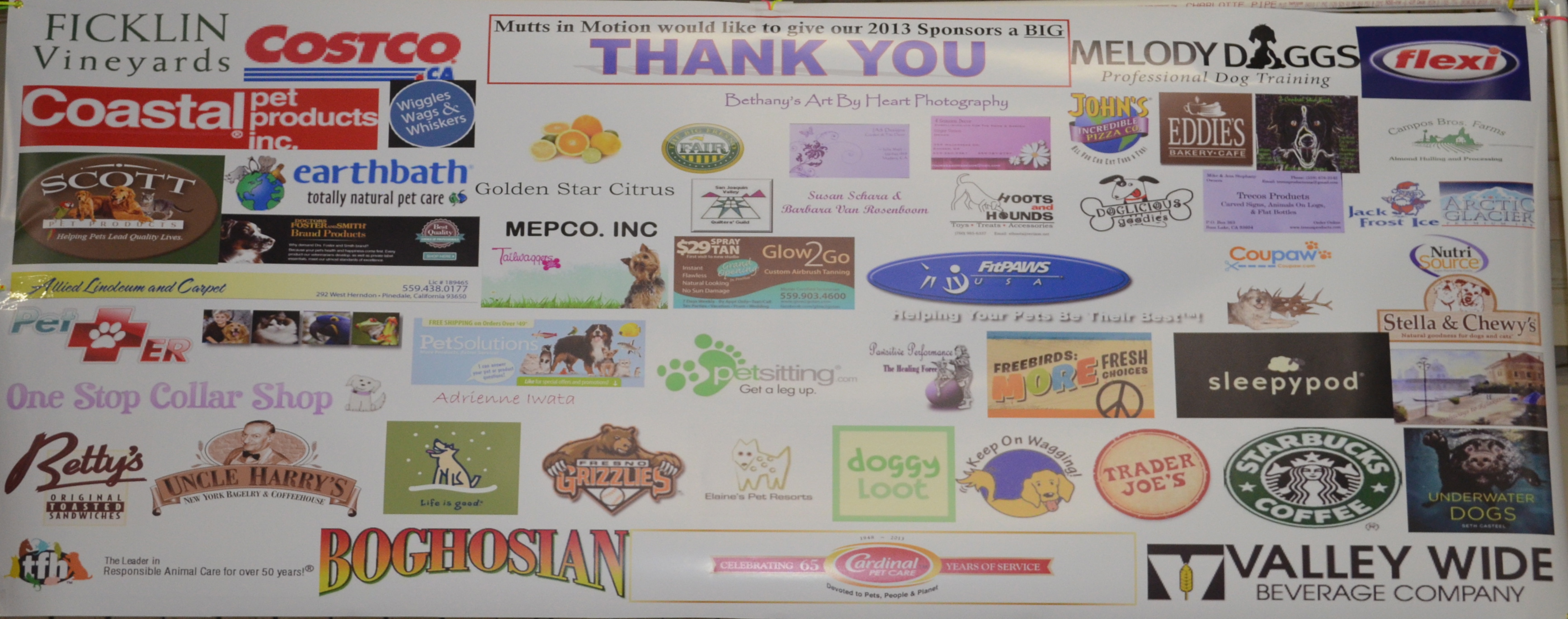 sponsor thanks